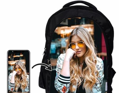 Personalised Laptop Backpack For Travel, Office, School | Casual College Sports Backpacks for Men & Women | Photo Wala Travel Lightweight Bag | Digitally Printed Customizeable | Pack of 1
