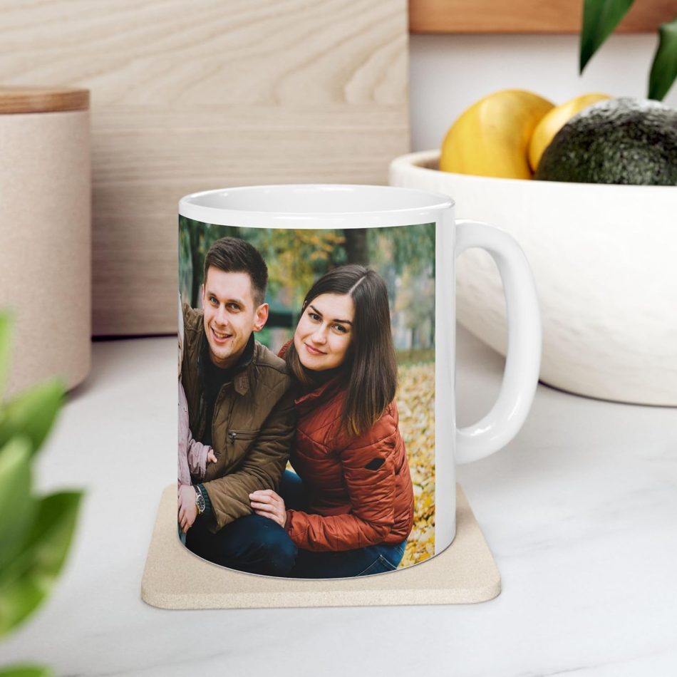 Customized|Personalized Photo on Coffee Mug|Cup for Gift - White Ceramic Mugs Name Gifts for Birthday 350 ml - Image 2